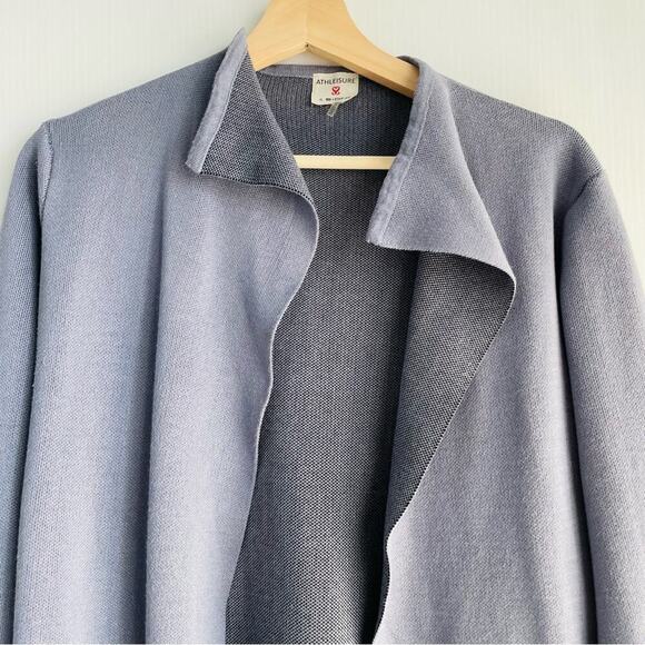 Athleisure by Sioni blue cardigan sweater size small - Picture 2 of 9